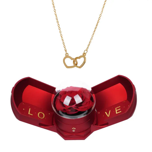Cofanetto Armonia con Rosa Eterna e Collana Incisa